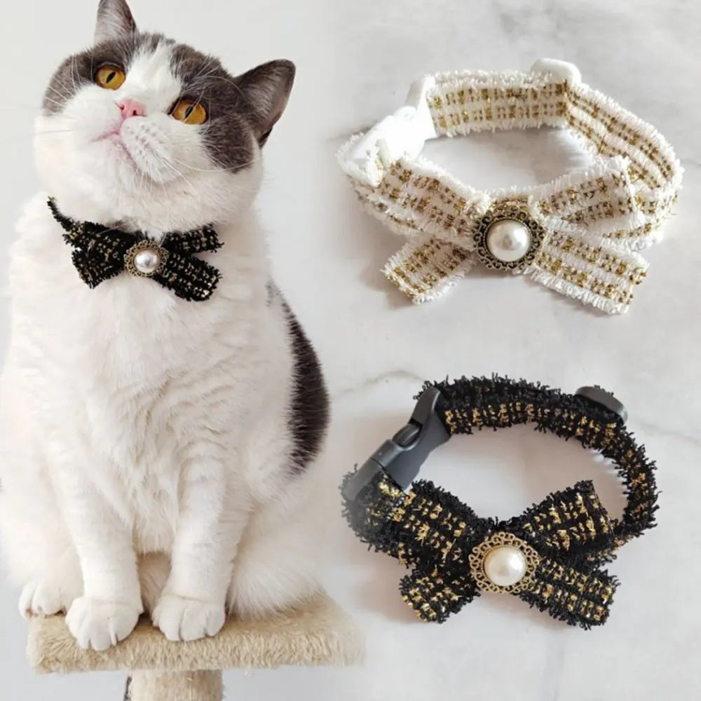 Silent Cat Bow Tie Pet Collar